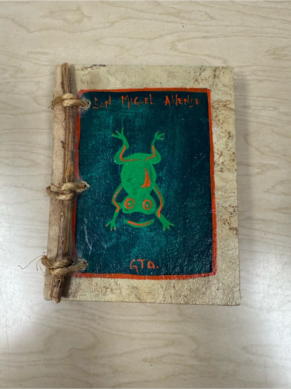 Handmade San Miguel de Allende Mexico Frog Rustic Journal Notebook